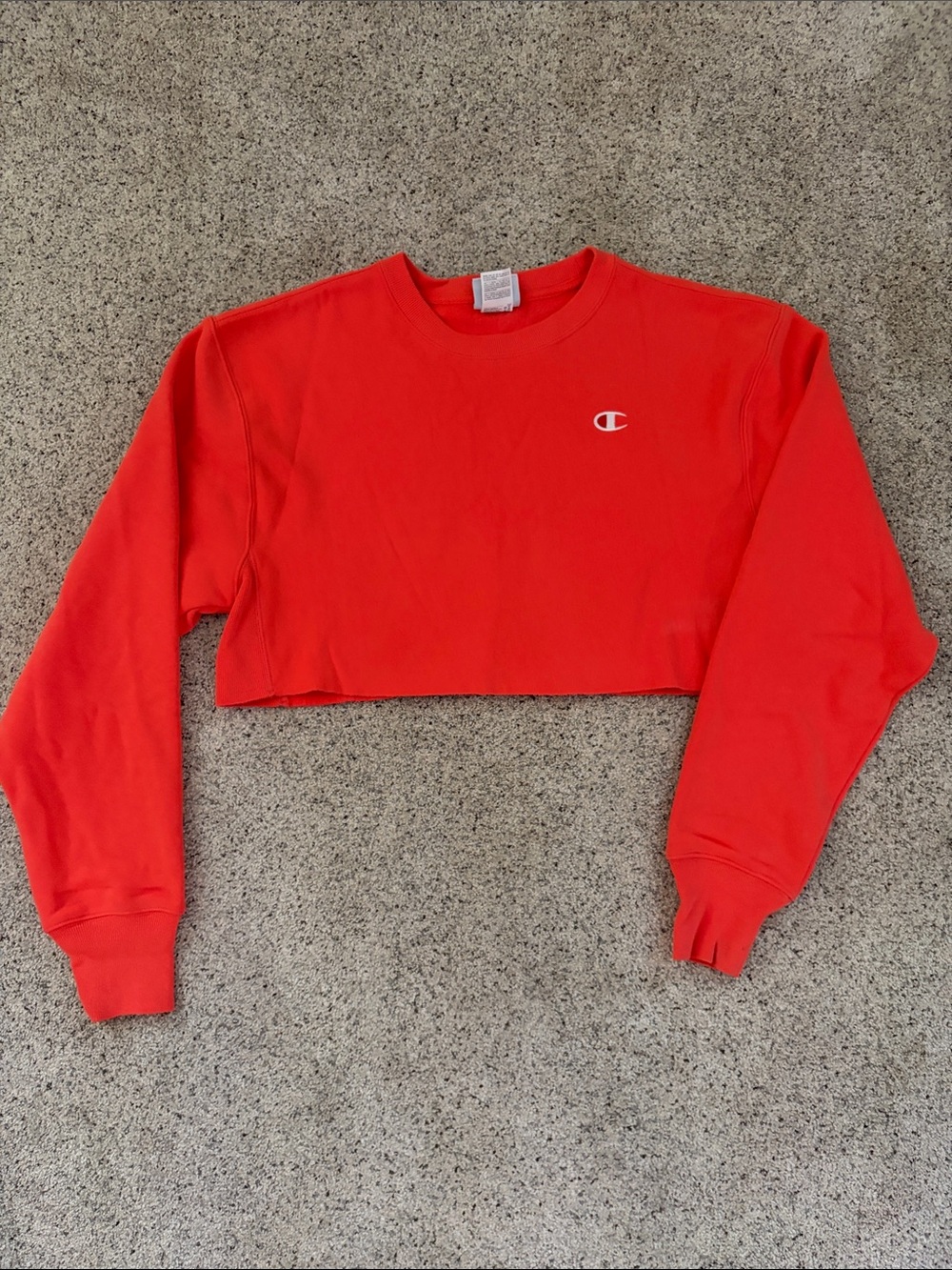 Champion Cropped Crewneck Sweatshirt - Red